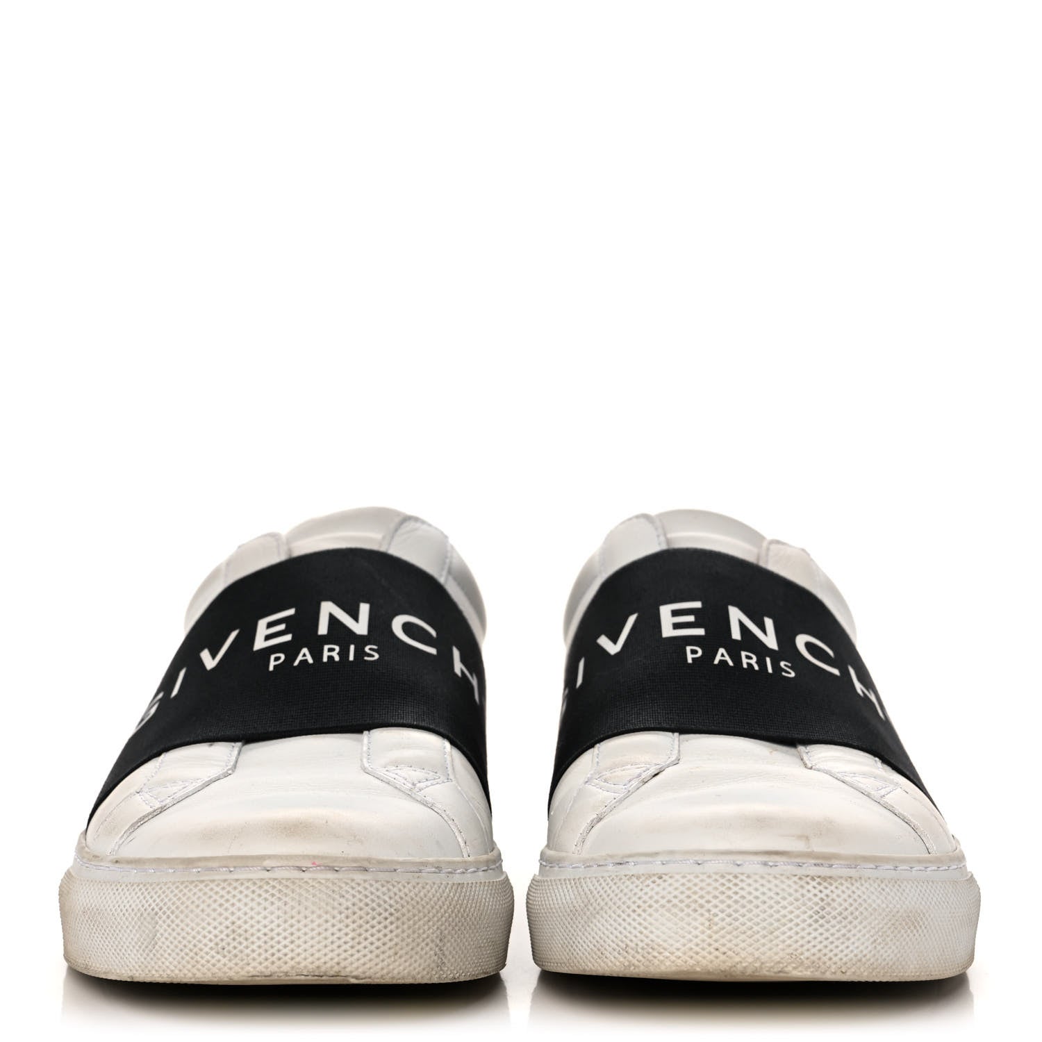 Givenchy Calfskin Band Logo Womens Urban Street Sneakers 38.5 White Black 2 of 13