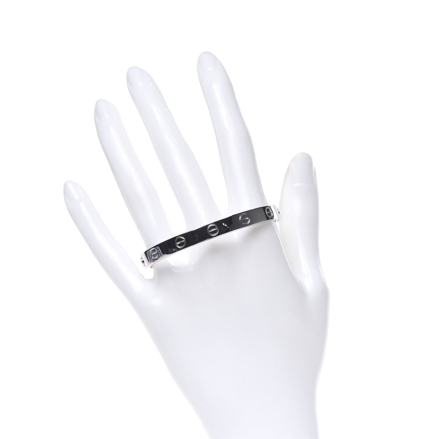 18K White Gold LOVE Bracelet 16