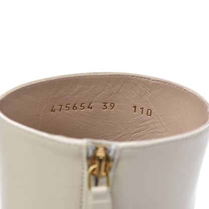 Gucci Nappa Sylvie Ankle Boots 39 Mystic White 10 of 13