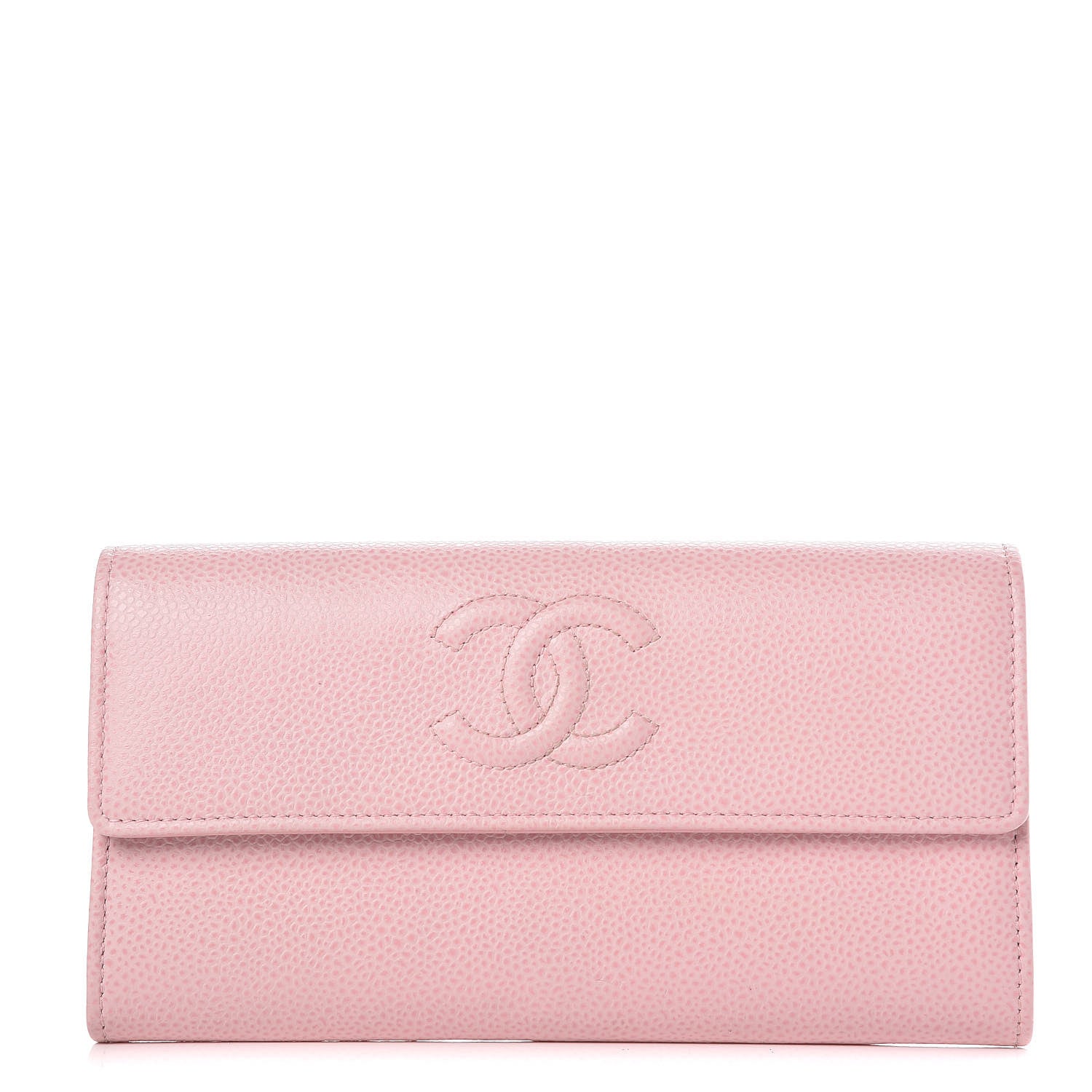 Chanel Caviar Timeless CC Large Gusset Flap Wallet Rose Pale 1 of 13