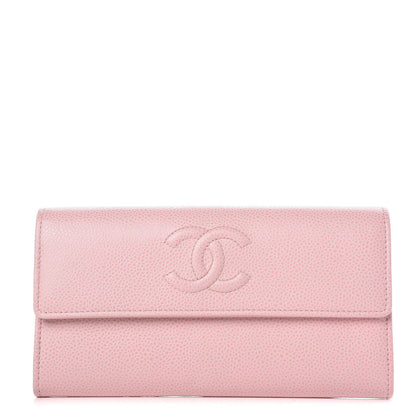 Chanel Caviar Timeless CC Large Gusset Flap Wallet Rose Pale 1 of 13