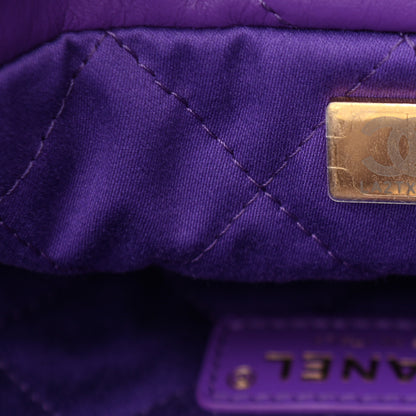 Chanel Shiny Calfskin Quilted Small Chanel 22 Purple 8 of 11