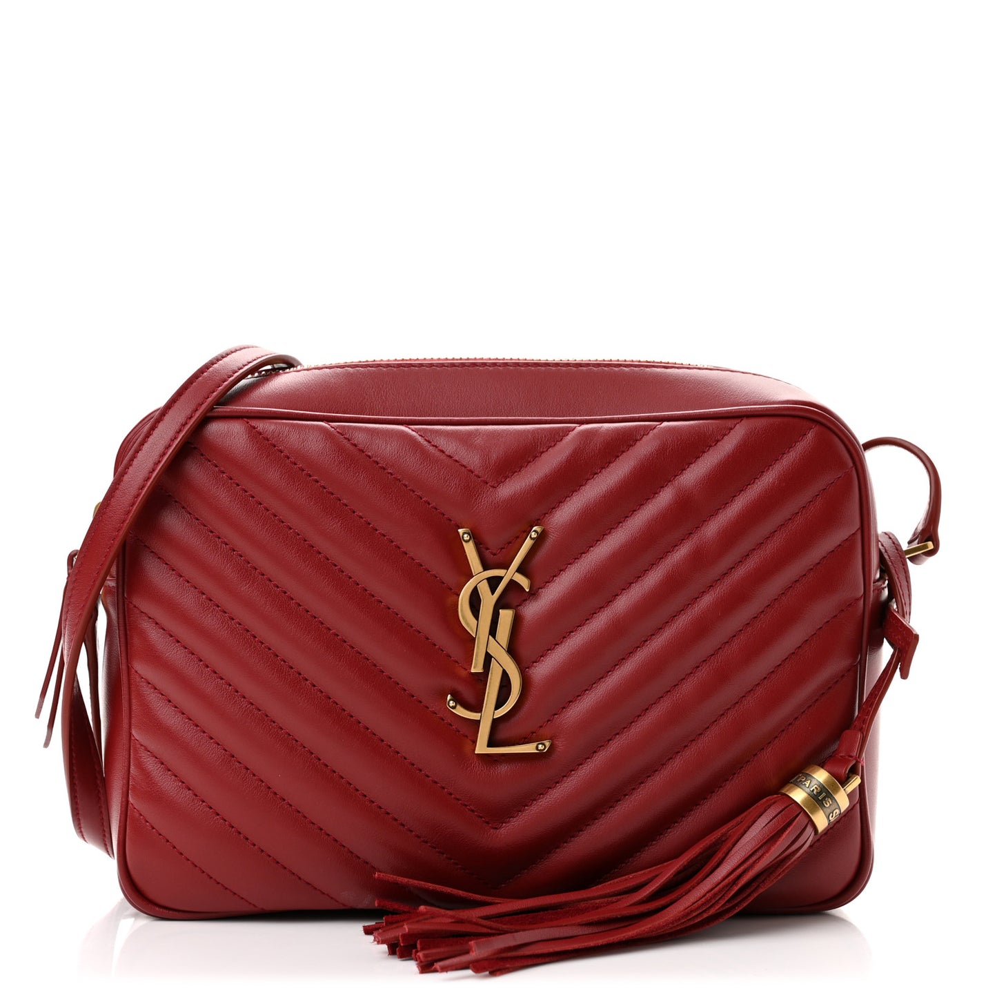 Calfskin Matelasse Monogram Lou Camera Bag Opyum Red