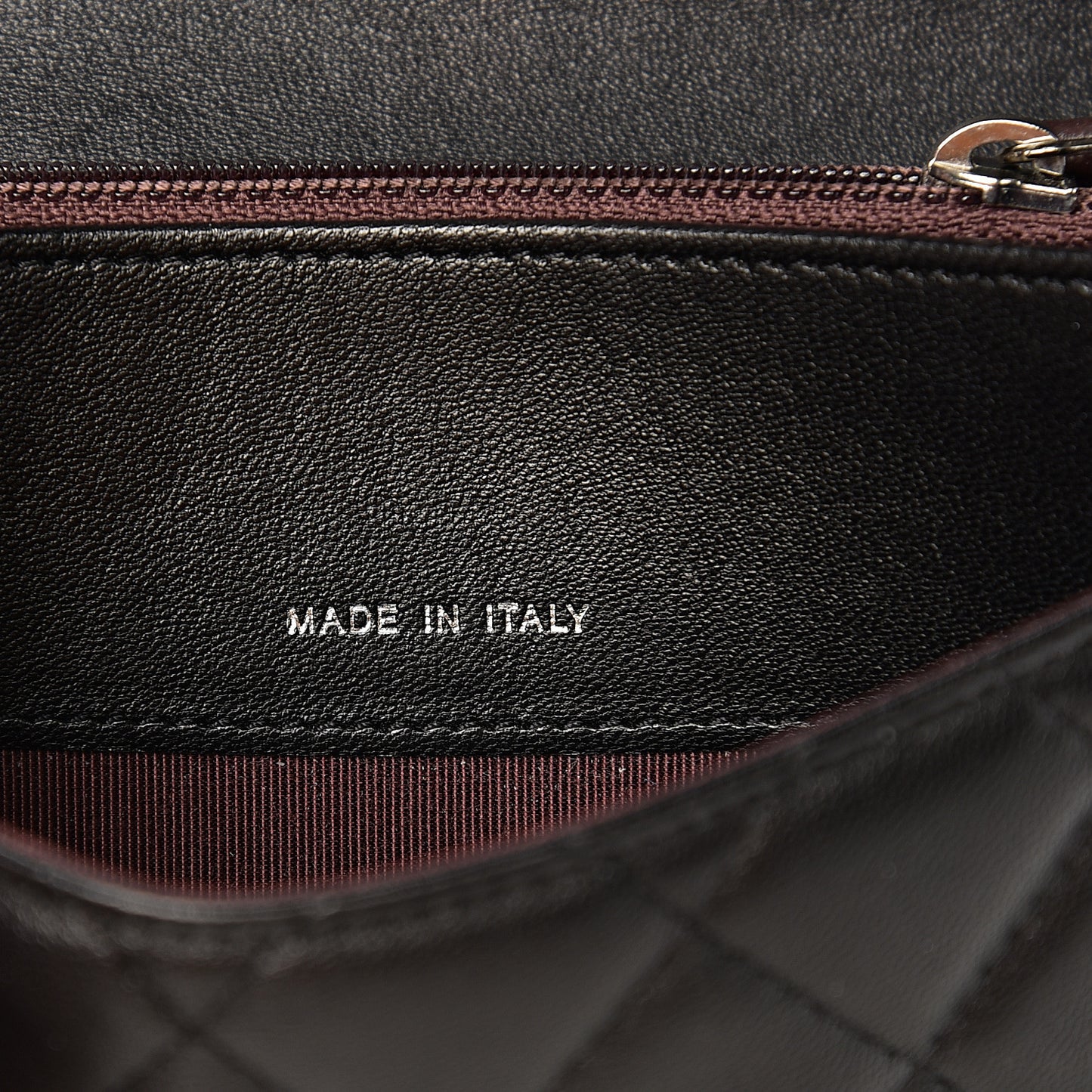 Lambskin Quilted Small Flap Wallet Black