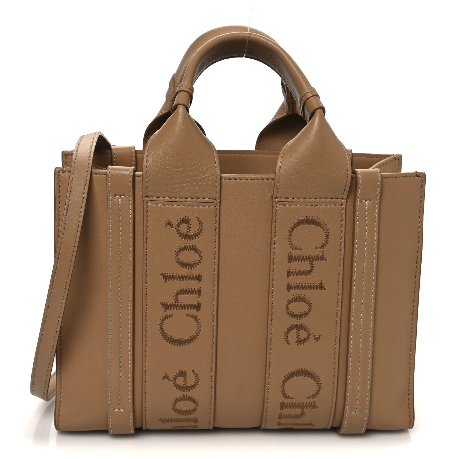 Chloe Calfskin Small Woody Tote Light Tan 2 of 23