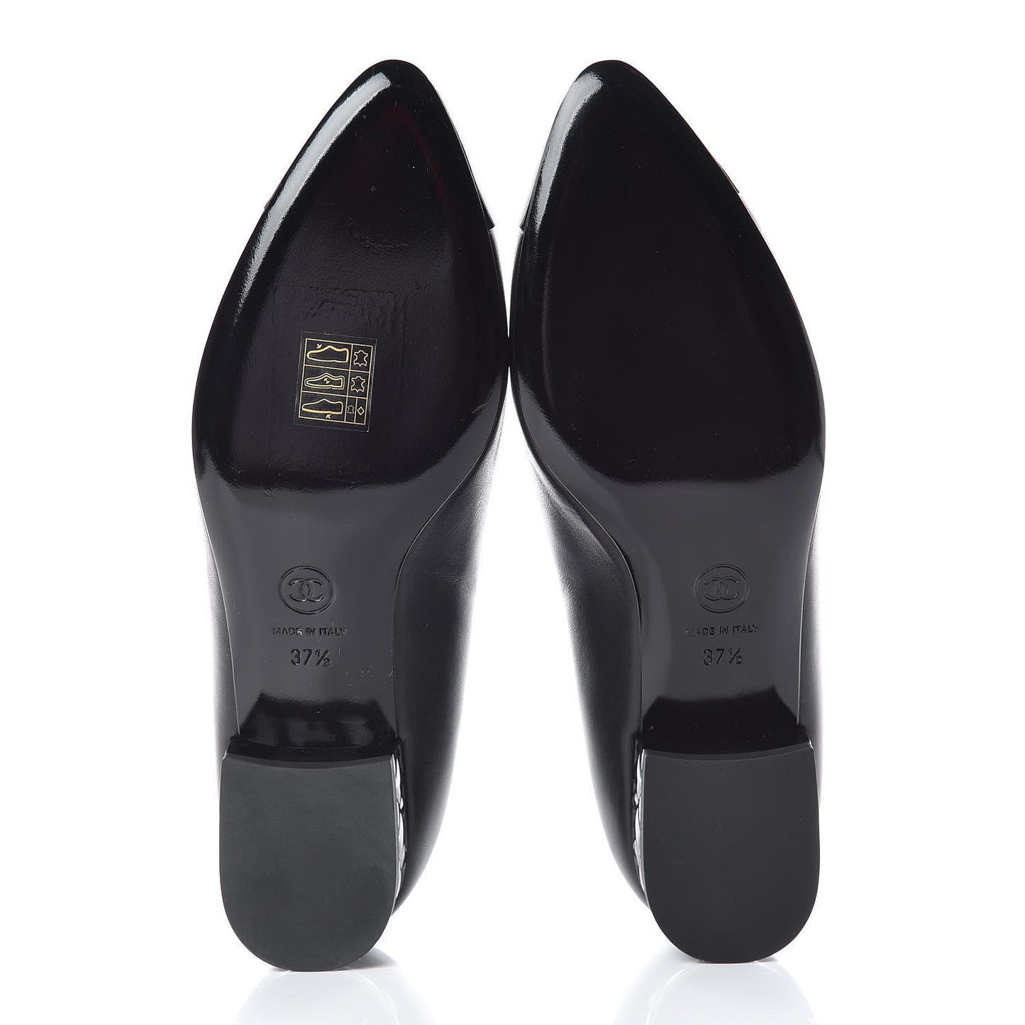 Lambskin Patent CC Cap Toe Mocassin Loafer 37.5 Black