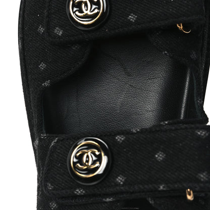 Chanel Denim Printed Dad Sandals 38.5 Black 11 of 11