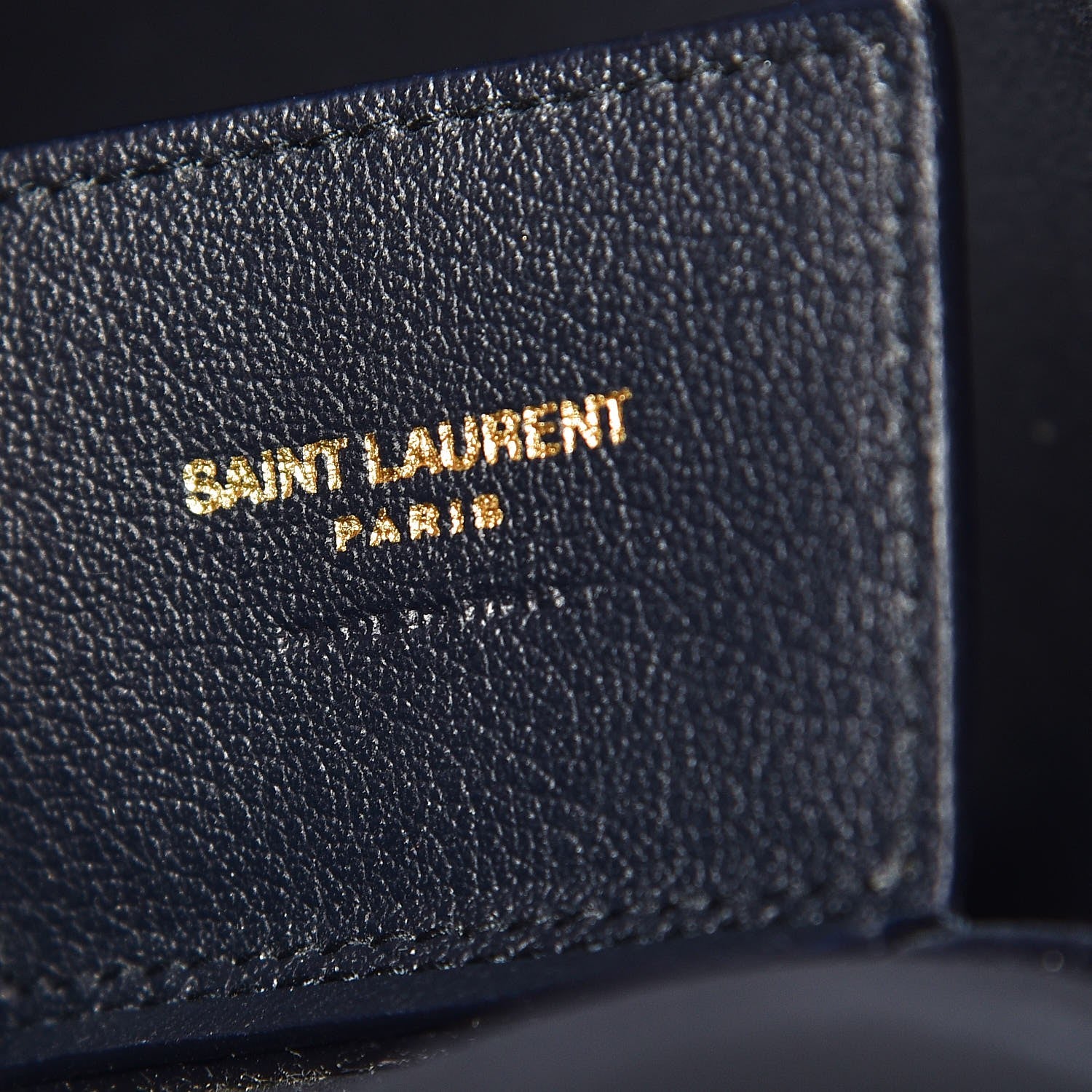 Saint Laurent Calfskin Large Shopping Tote Deep Marine 7 of 8