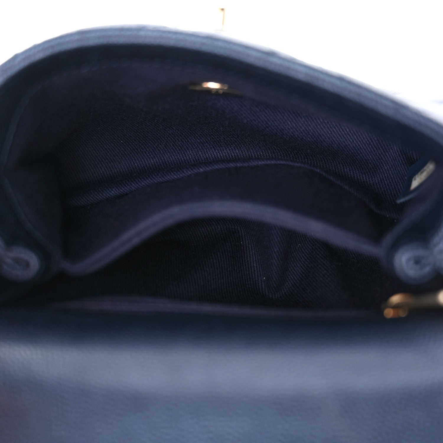 Chanel Metallic Caviar Quilted Extra Mini Coco Handle Flap Dark Blue 5 of 10