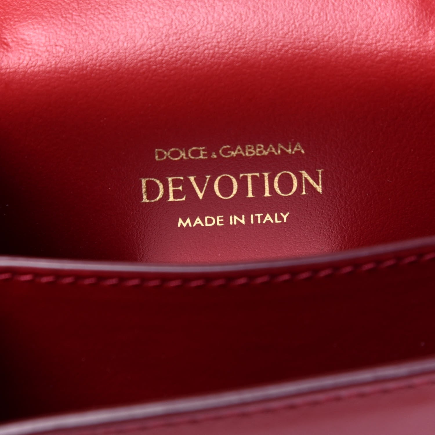 Dolce & Gabbana Smooth Calfskin Micro Devotion Satchel Red 6 of 10