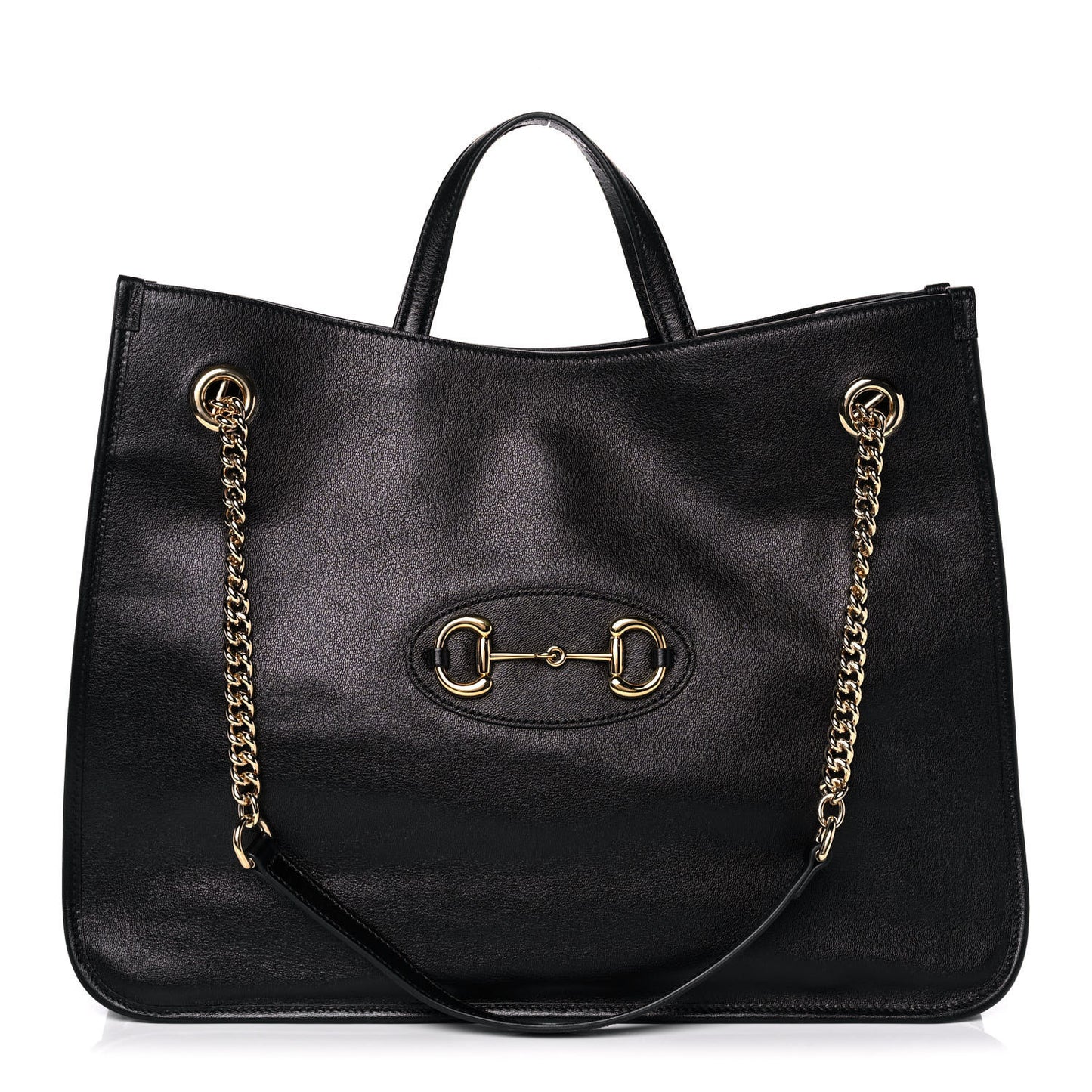 Calfskin Large Horsebit 1955 Tote Bag Black