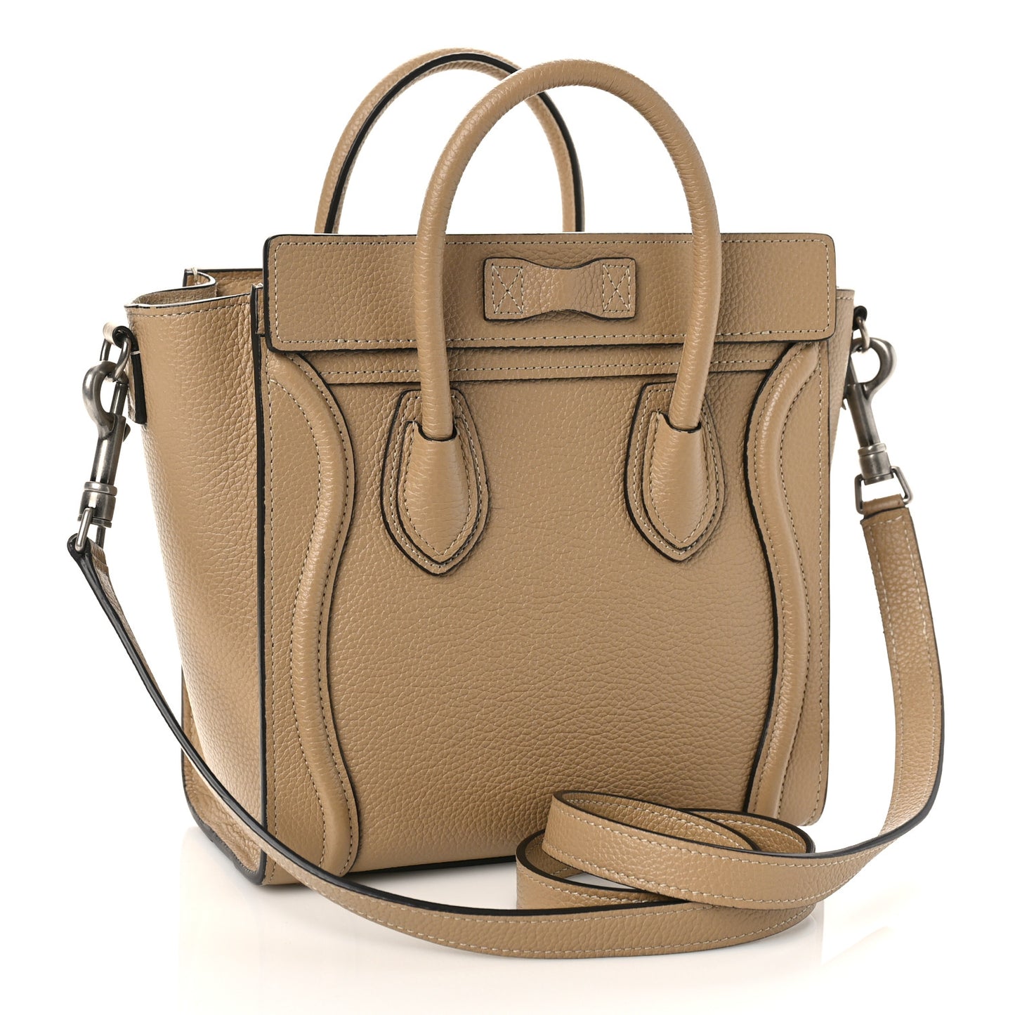Drummed Calfskin Nano Luggage Dune