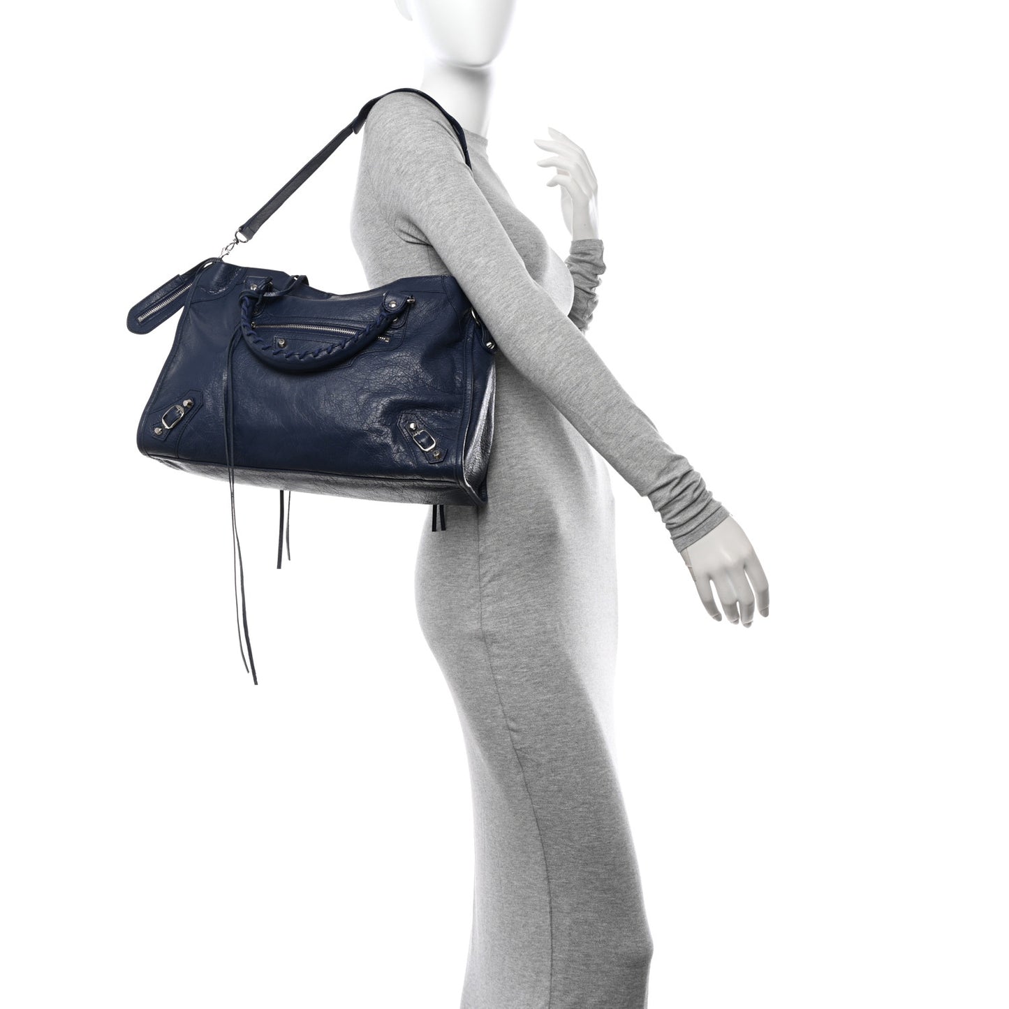 Agneau Classic Silver Hardware City Gris Chartreux