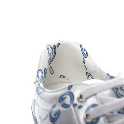 Gucci Miro Rubber Wax GucciGhost Print Mens New Ace Sneakers 9 Silver 12 of 12