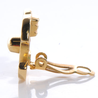 Chanel Metal CC Turnlock Clip On Earrings Gold 4 of 5