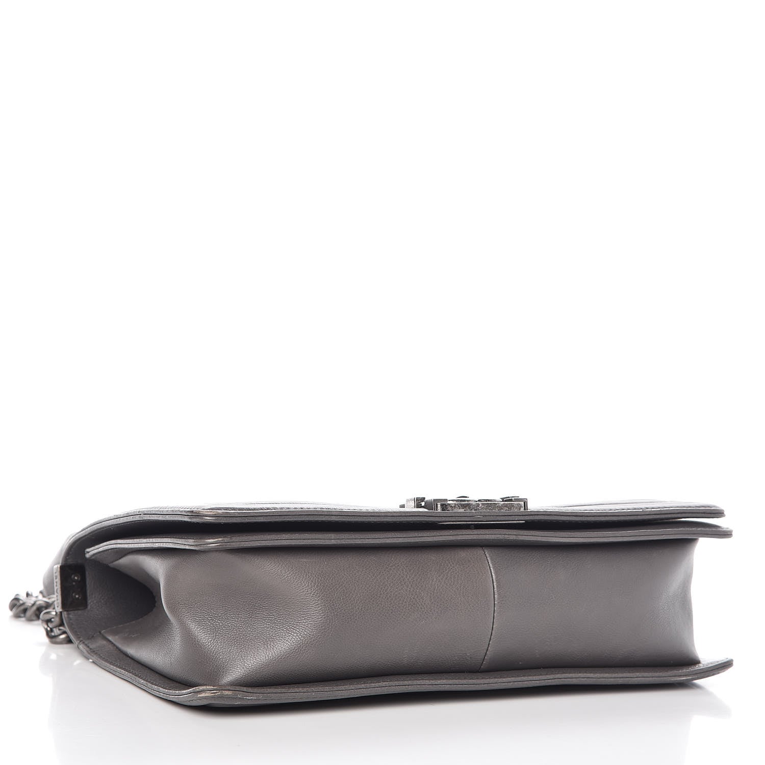 Chanel Calfskin Double Stitch New Medium Boy Flap Grey 4 of 12