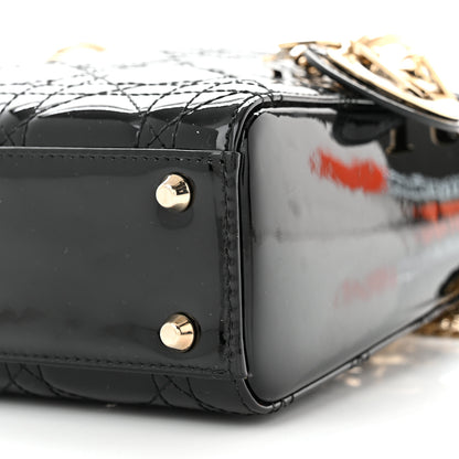 Christian Dior Patent Cannage Mini Lady Dior Black 9 of 9