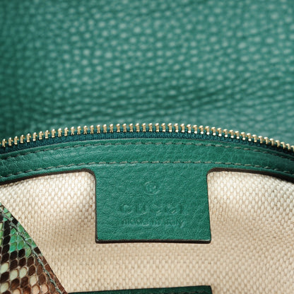 Gucci Python Medium Soho Clutch Green 6 of 7