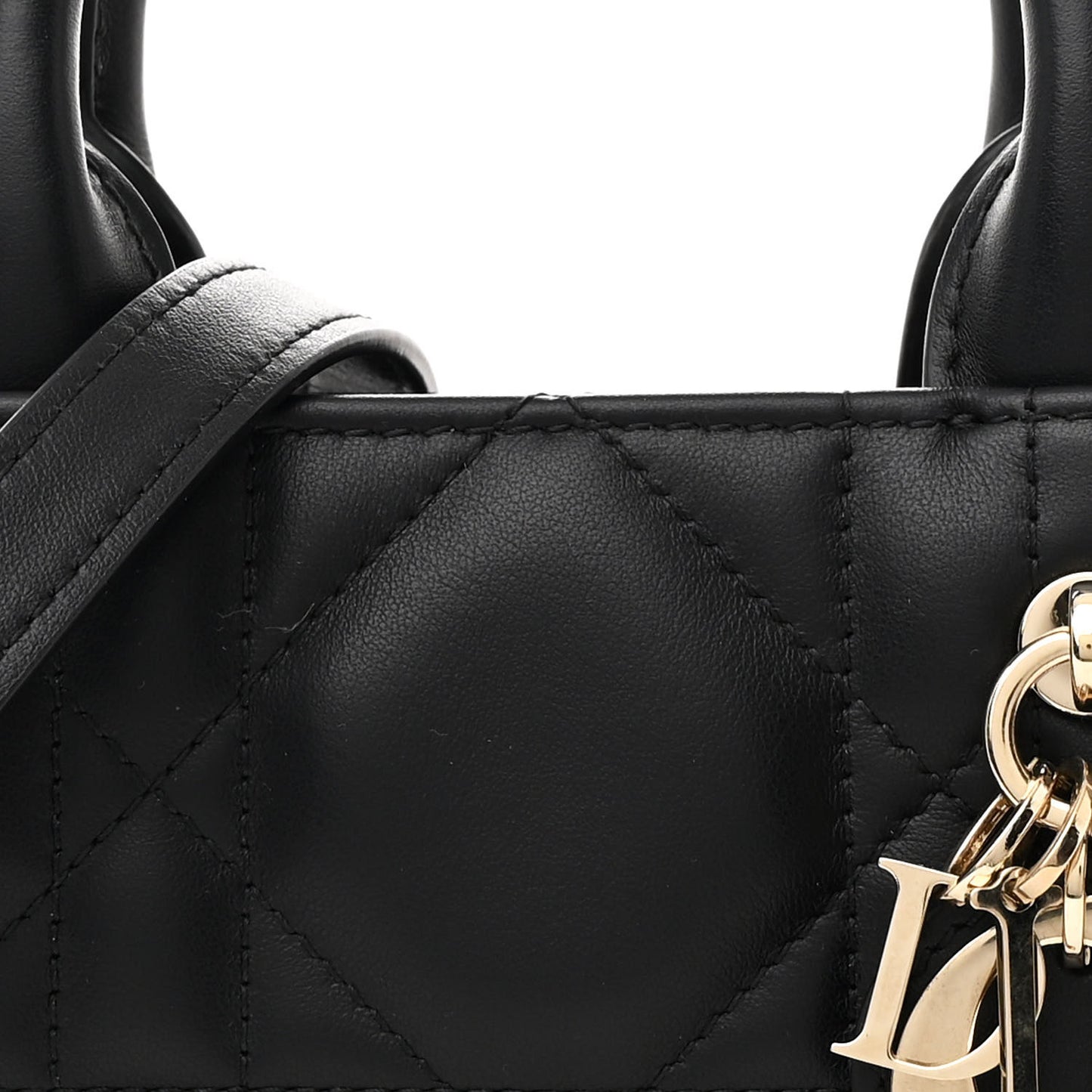 Calfskin Macrocannage Mini Book Tote Black