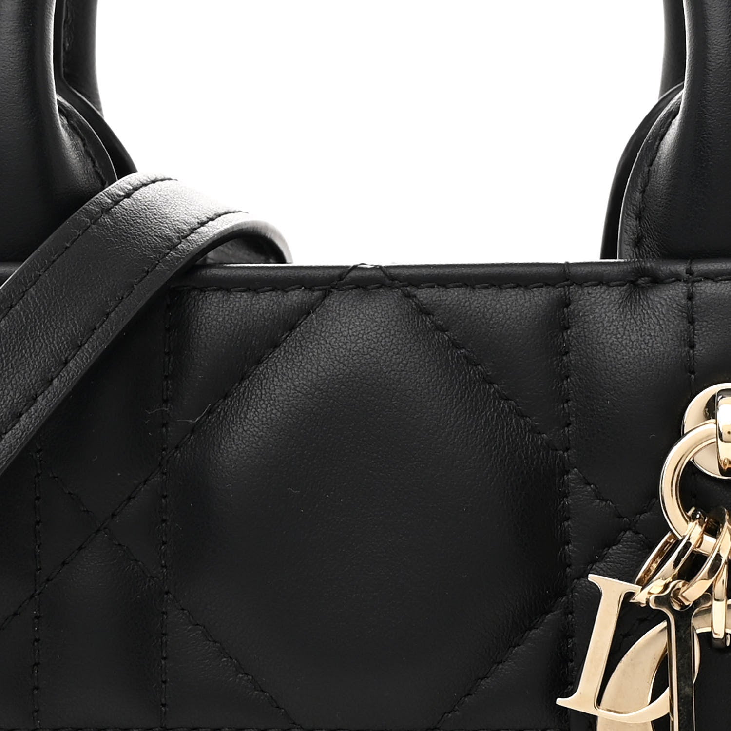 Christian Dior Calfskin Macrocannage Mini Book Tote Black 8 of 10