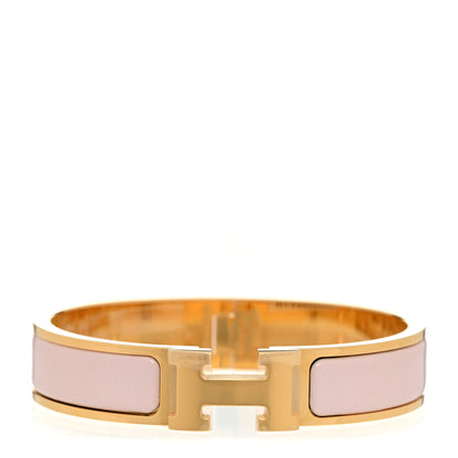 Hermes Enamel Narrow Clic Clac H Bracelet PM Rose Candeur 1 of 5