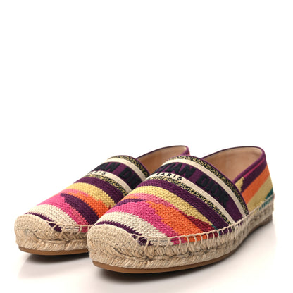 Christian Dior Cotton Embroidered Patchwork Granville Espadrille 41 Multicolor 3 of 9