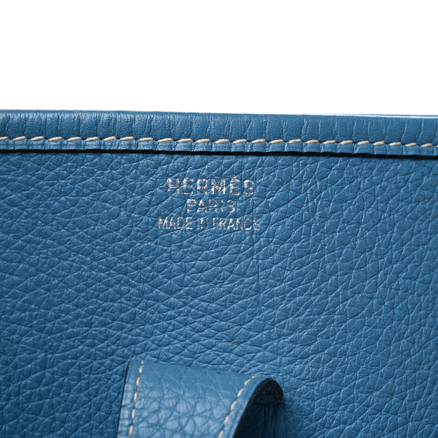 Hermes Taurillon Clemence Evelyne GM Blue Jean 5 of 19