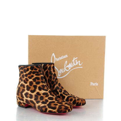 Christian Louboutin Pony Hair Tounoir Ankle Boots 34 Leopard 8 of 8