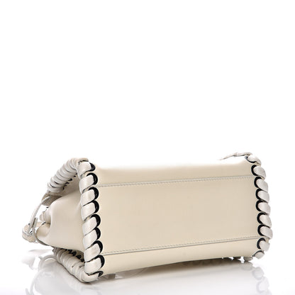 Fendi Nappa Lace Up Mini Peekaboo Iconic Satchel Bianco Carta 5 of 10