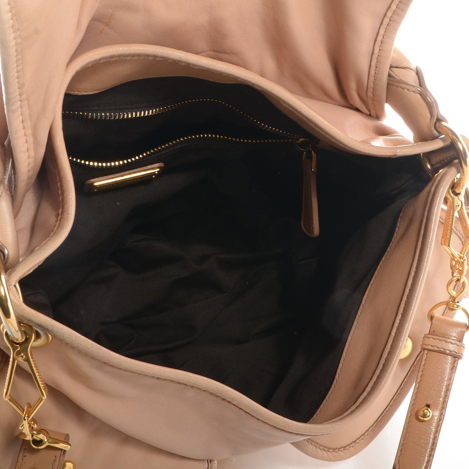 Miu Miu Lux Leather Matelasse Coffer Cuoio 6 of 11