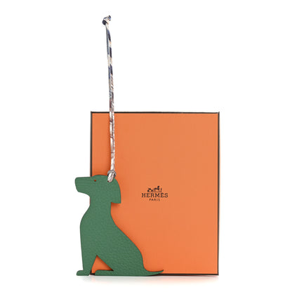Hermes Togo Chevre Chandra Petit H Dog Bag Charm Bambou Gold 4 of 4