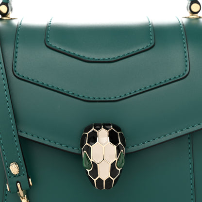 Bulgari Calfskin Serpenti Forever Top Handle Emerald Green 8 of 10