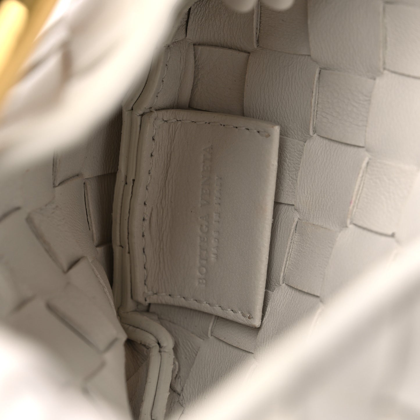 Nappa Intrecciato Mini Sardine Bag Chalk