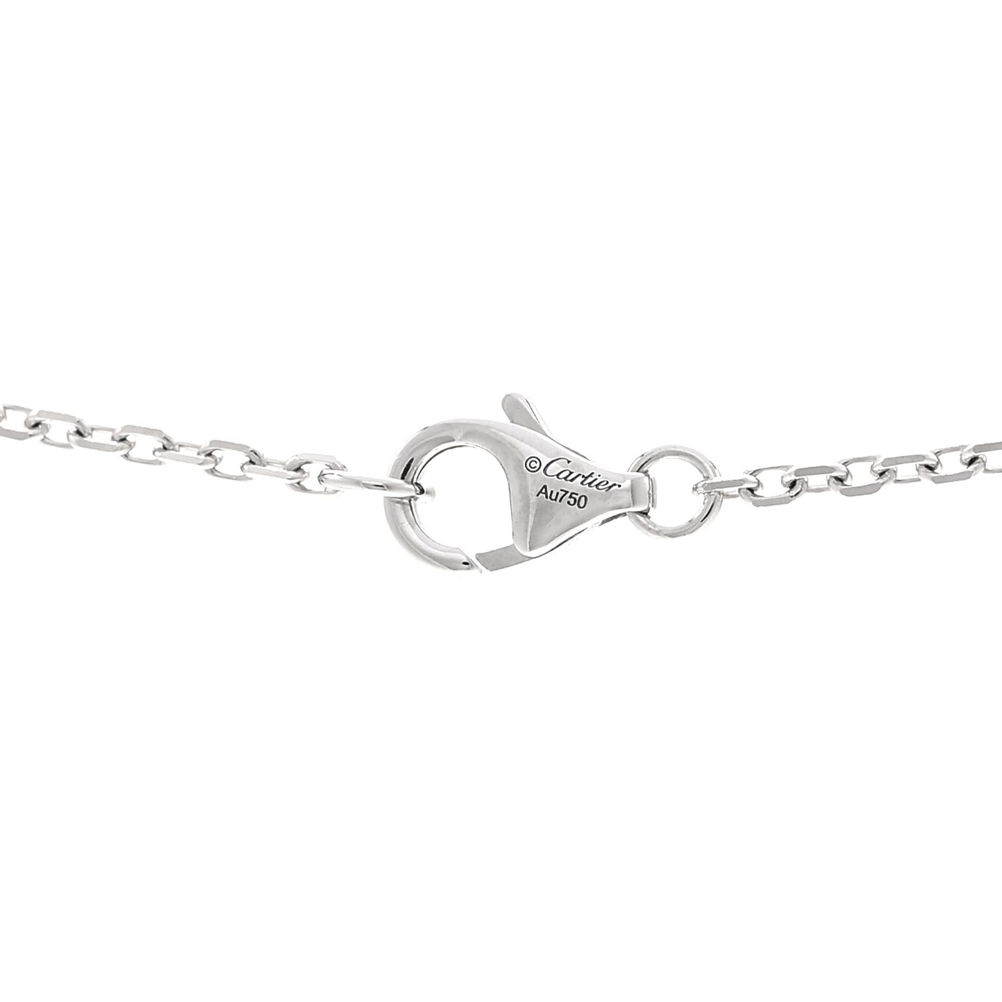 18K White Gold Diamond Interlocking LOVE Paved Necklace