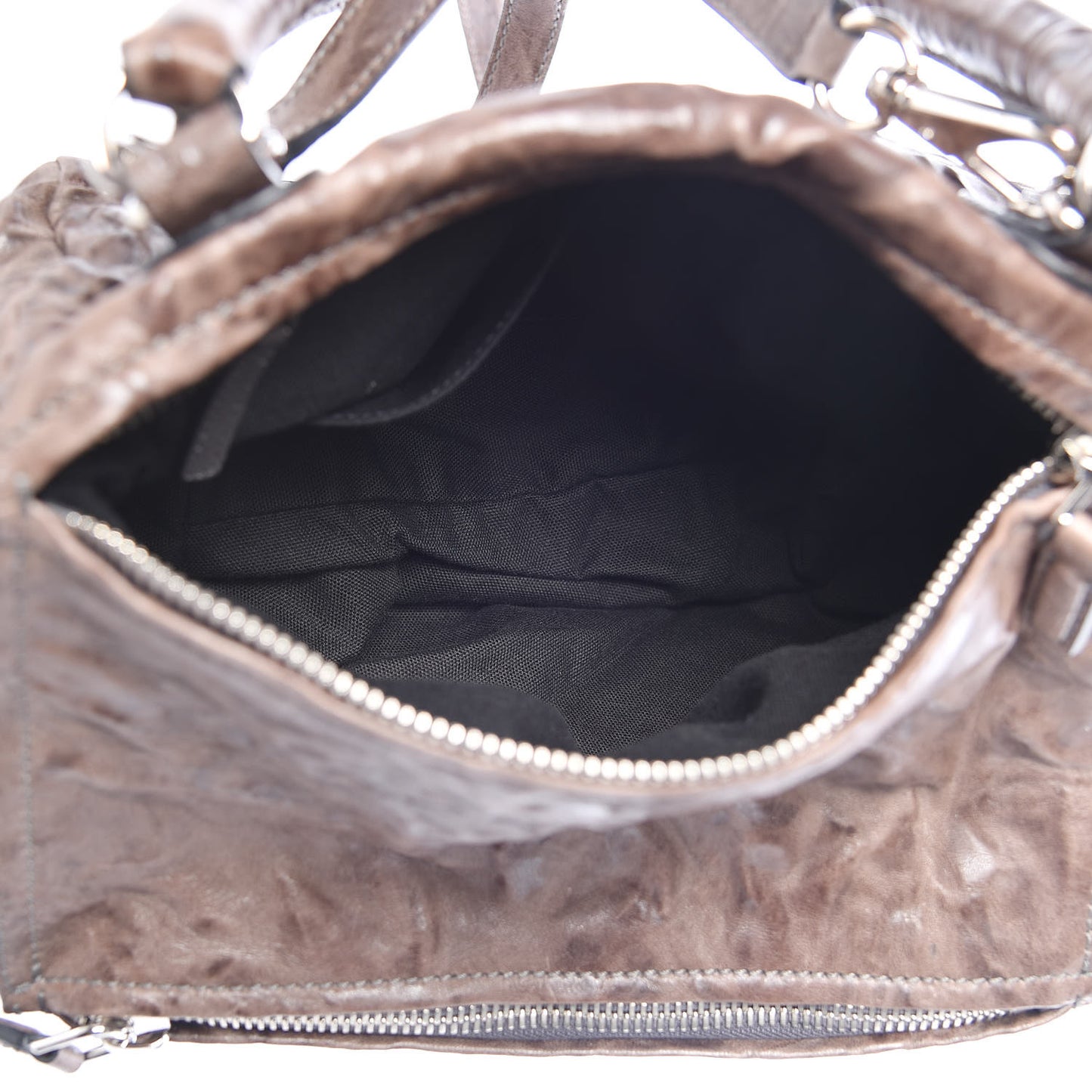 Tumbled Sheepskin Small Pandora Charcoal