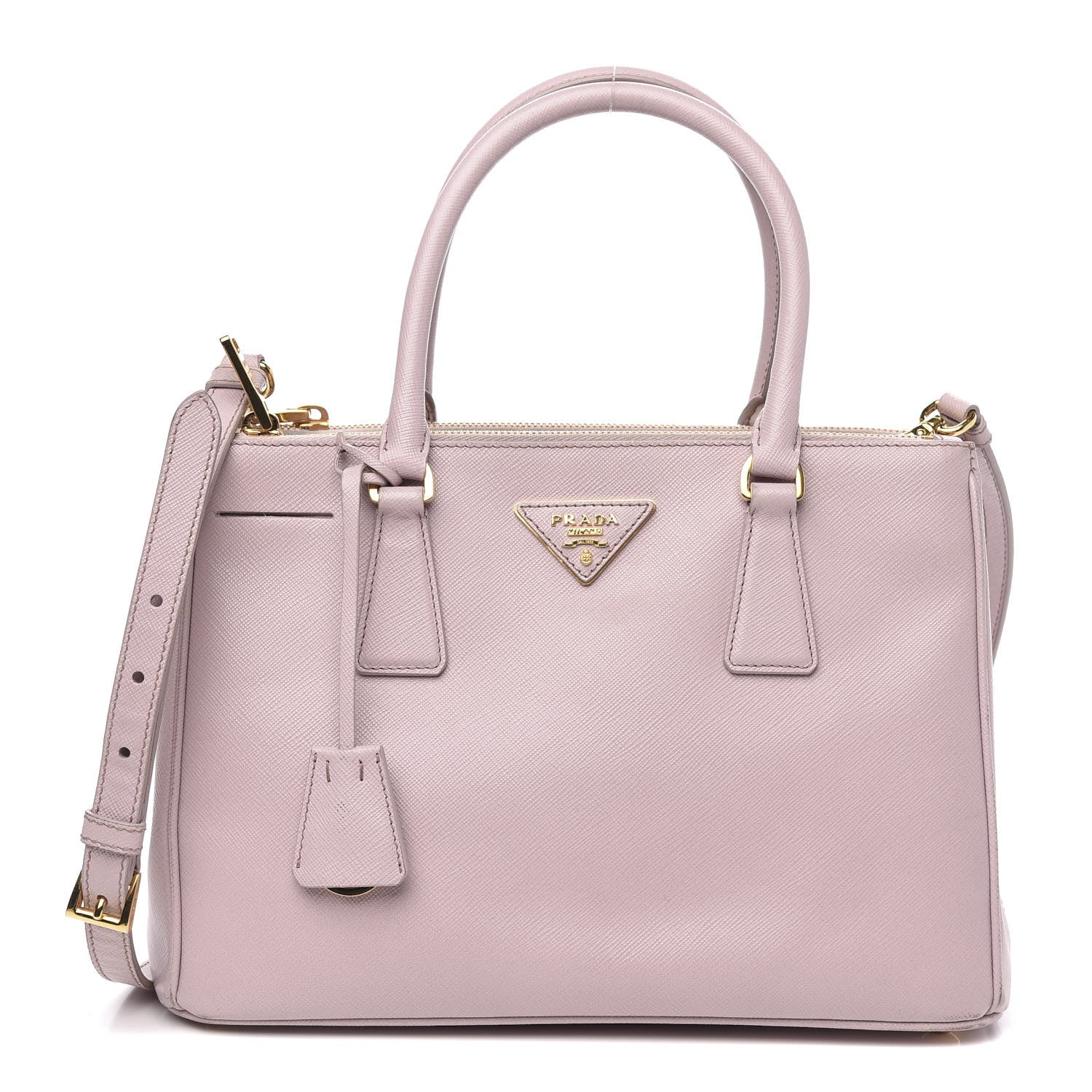Prada Saffiano Small Galleria Double Zip Tote Mughetto 1 of 20