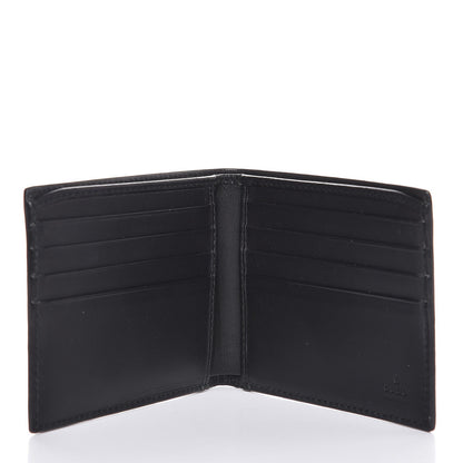 Gucci GG Supreme Monogram Selleria Calfskin Tiger Nice Bi-Fold Wallet Beige Ebony Multicolor Black 5 of 8