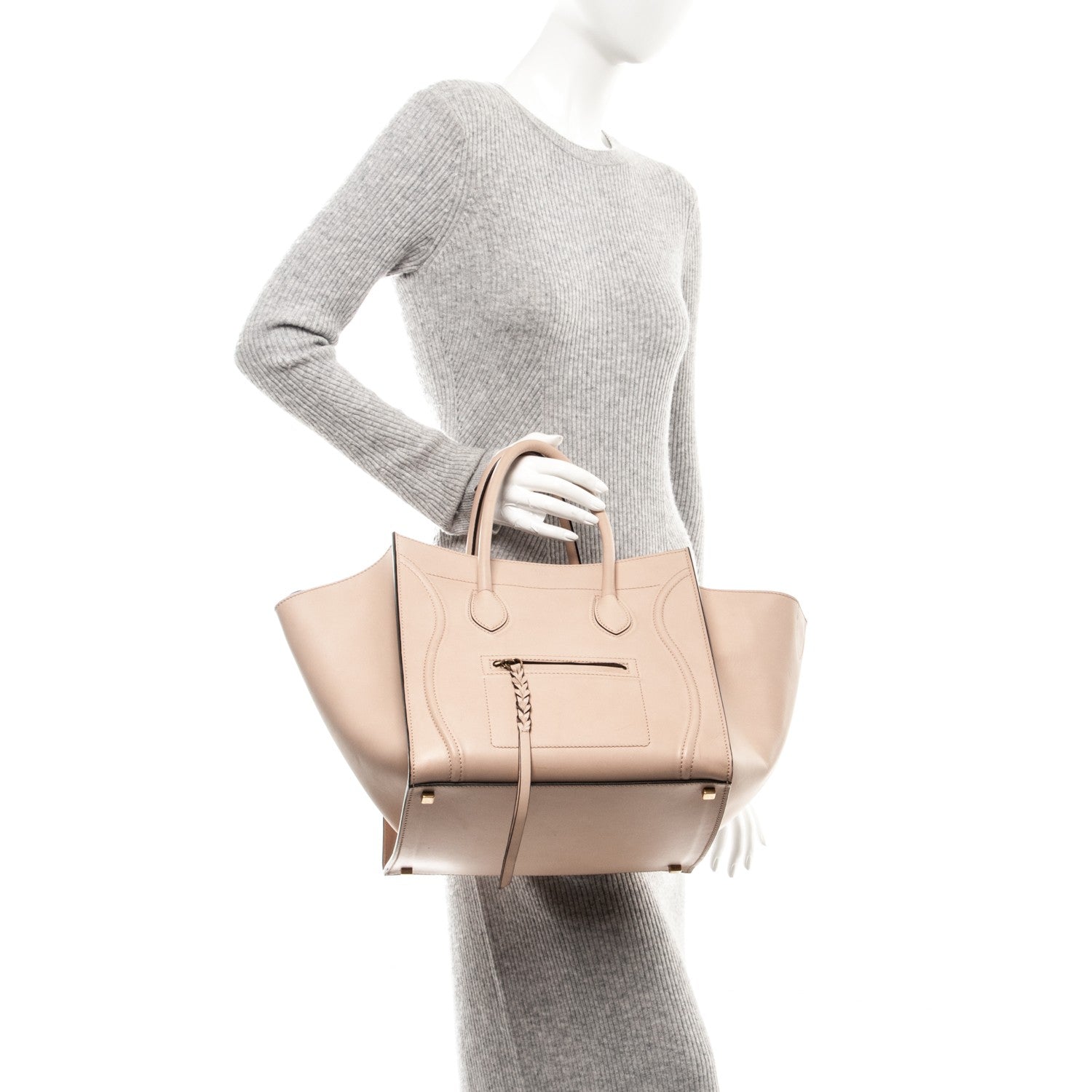 Celine Natural Calfskin Medium Phantom Luggage Sand 2 of 10