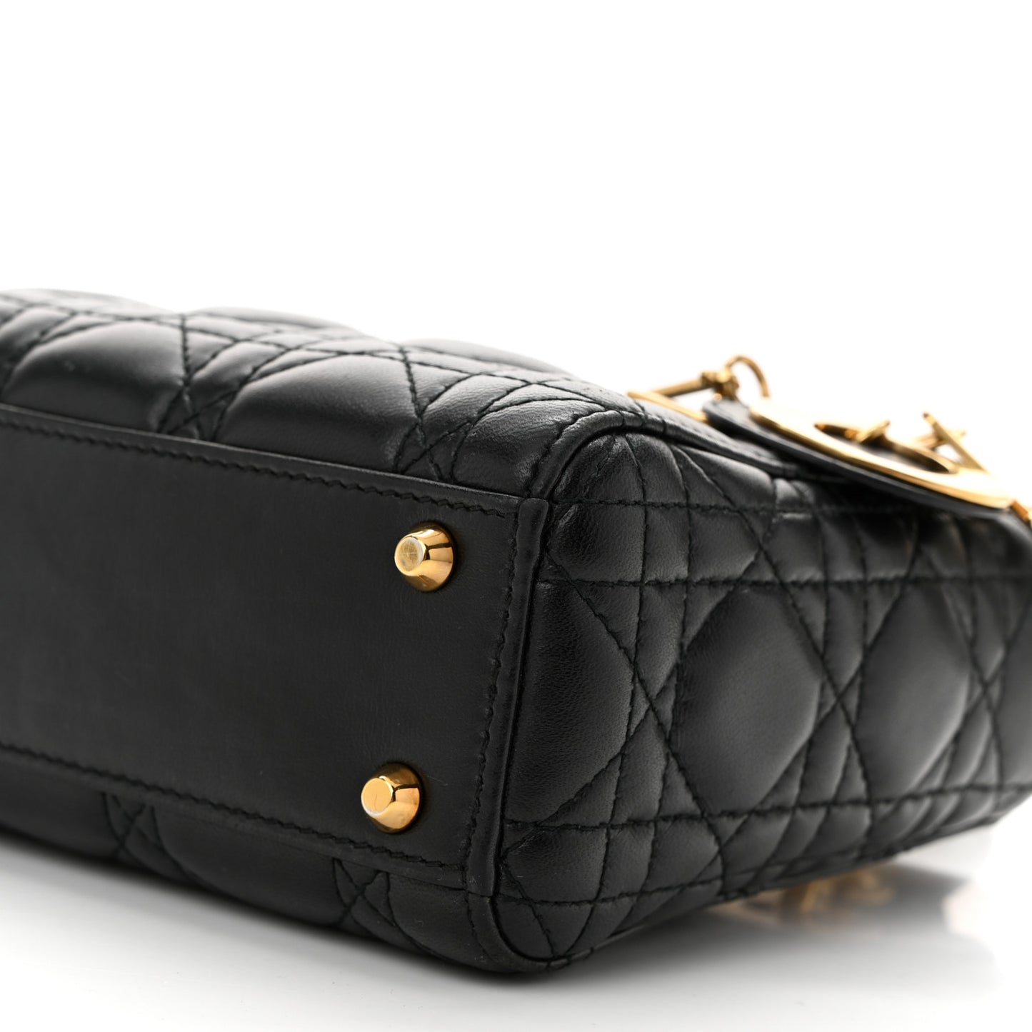 Lambskin Cannage Mini Lady Dior Black