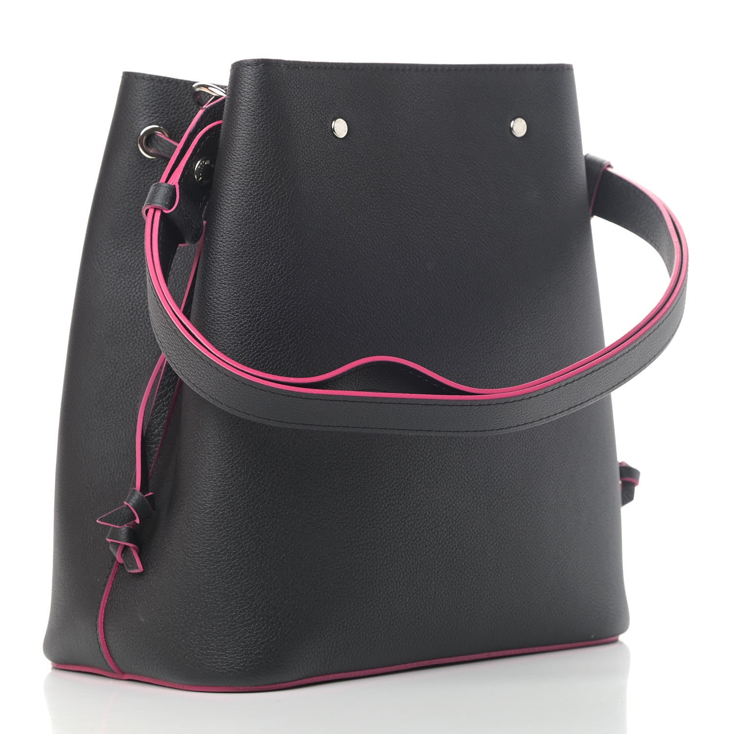 Louis Vuitton Calfskin Lockme Bucket Black 2 of 5
