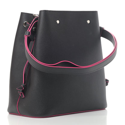 Louis Vuitton Calfskin Lockme Bucket Black 2 of 5