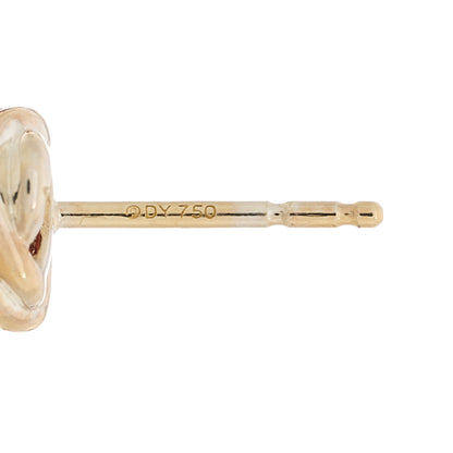 David Yurman 18K Yellow Gold Garnet Heart Stud Earrings 4 of 4