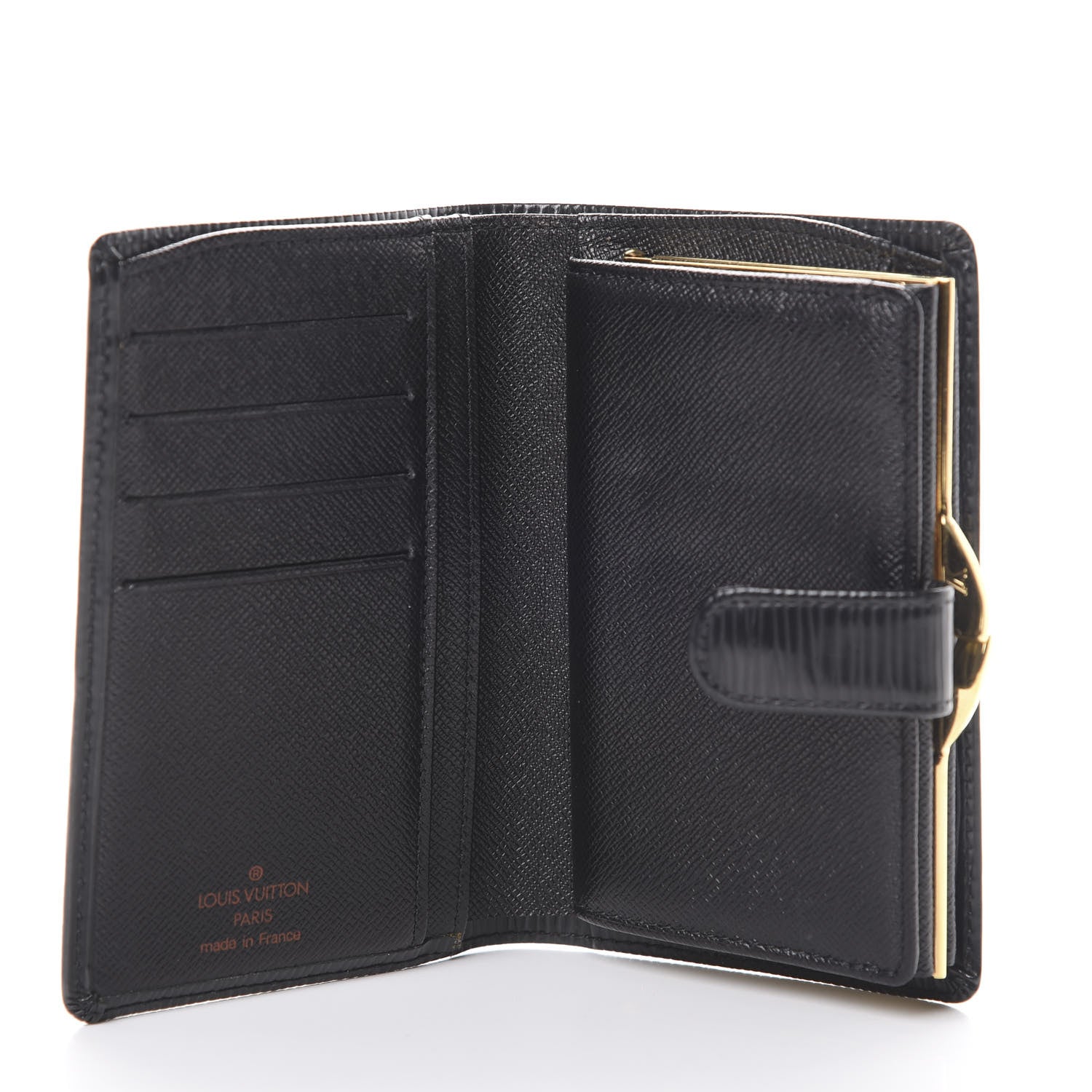 Louis Vuitton Epi French Purse Wallet Black 4 of 8