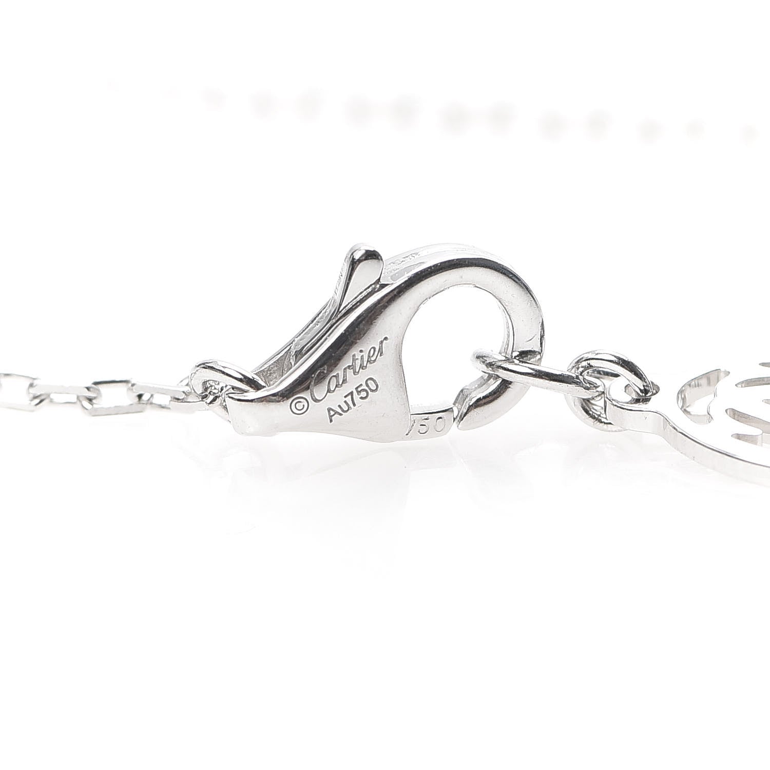 Cartier 18K White Gold Diamond LM D'Amour Pendant Necklace 5 of 6