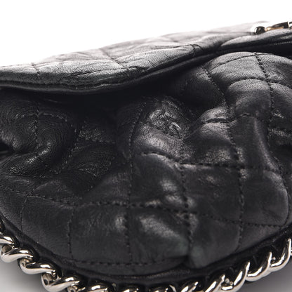 Chanel Washed Lambskin Quilted Mini Chain Around Flap Black 9 of 12