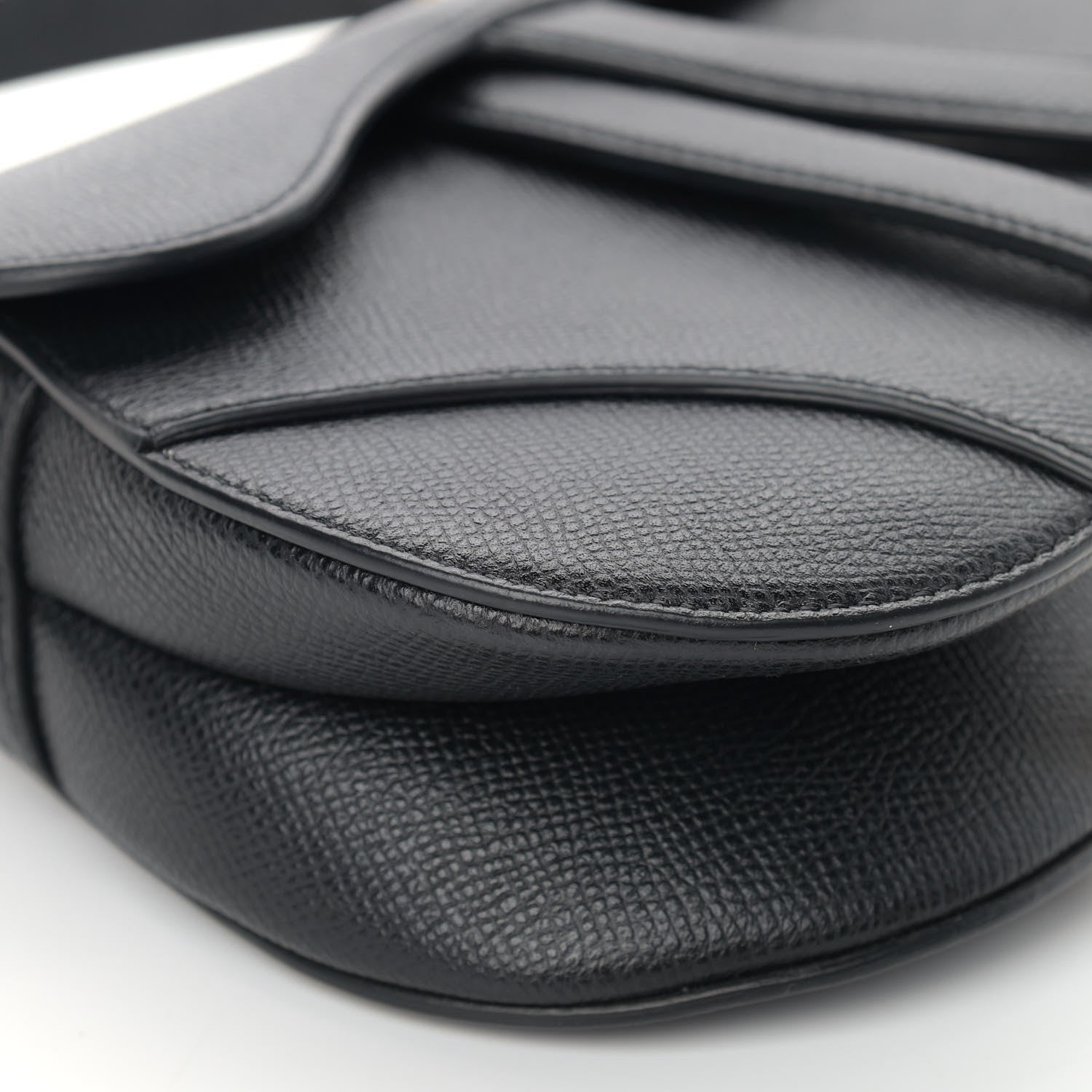 Christian Dior Grained Calfskin Mini Saddle Bag Black 7 of 8