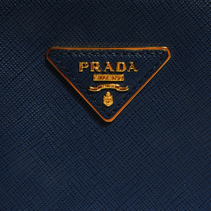 Prada Saffiano Lux Small Double Zip Tote Bleuette 5 of 14