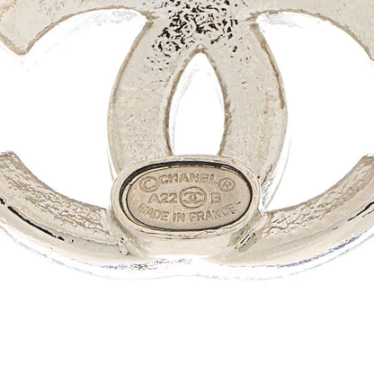 Chanel Crystal CC Bow Dangle Earrings Silver 4 of 5