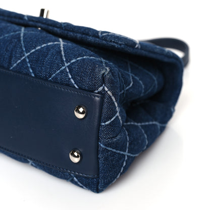 Chanel Denim Quilted Mini Coco Handle Flap Blue 9 of 9