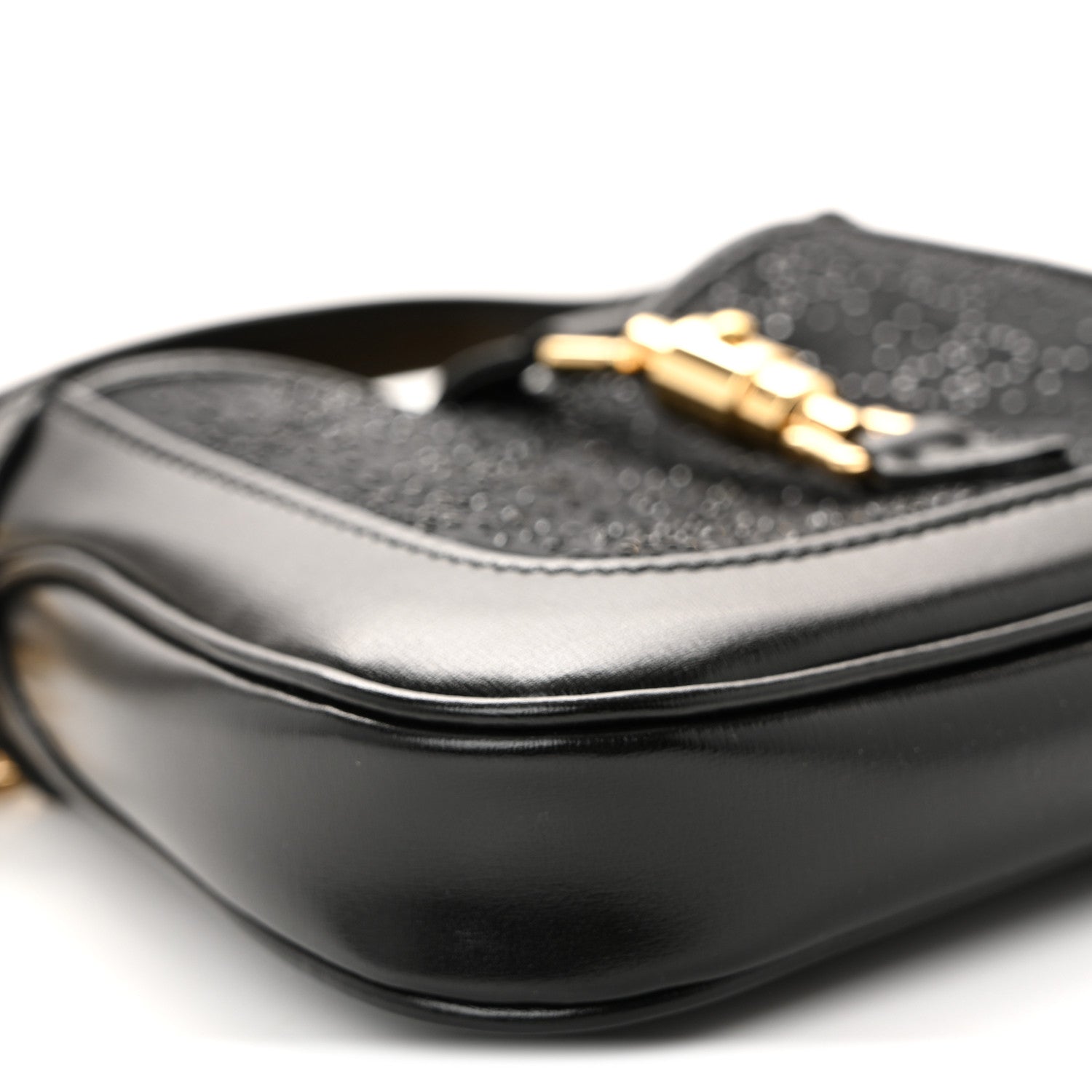 Gucci New Canvas Charisma Calfskin Crystal GG Monogram Mini Jackie 1961 Hobo Black 9 of 10